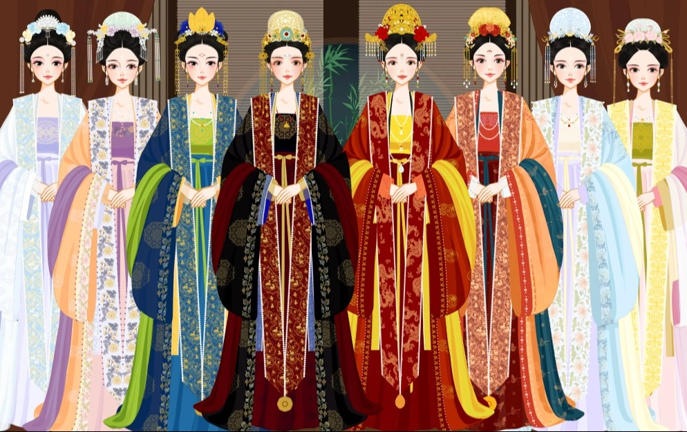 Lệ Tần - Thư Tiệp Dư - Thục Phi - Thái Hậu - Hoàng Hậu - Đức Phi - Kỳ Chiêu Dung - Cẩn Thuận Nghi