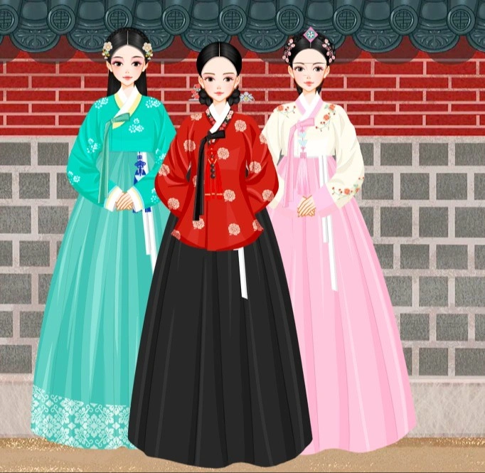 Lady park with her two daughters miss Yuri and mina